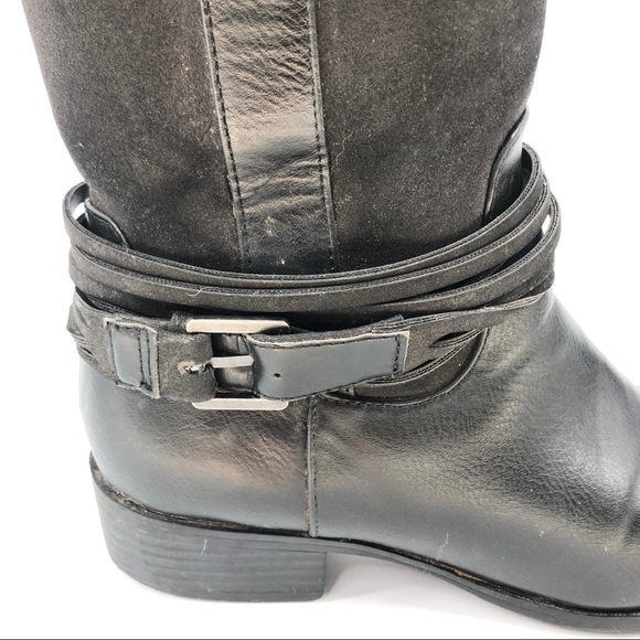 Chaps Gari Women’s/ Girl’s Moto Black Boots Size 5 - Picture 2 of 8